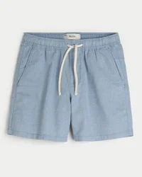 Pantalones cortos de mezcla de lino hasta la mitad del muslo