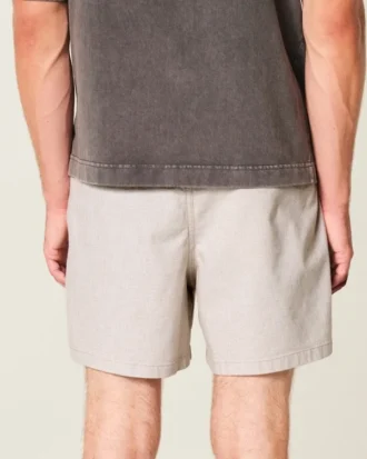 Pantalones cortos de mezcla de lino hasta la mitad del muslo