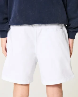 Pantalones cortos de sarga hasta la mitad del muslo