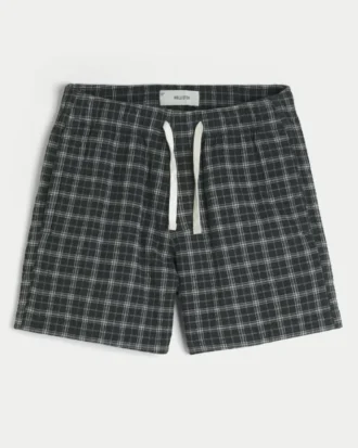 Pantalones cortos de seersucker hasta la mitad del muslo