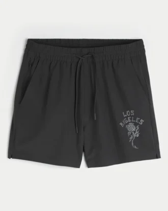 Pantalones cortos deportivos con estampado hasta la mitad del muslo