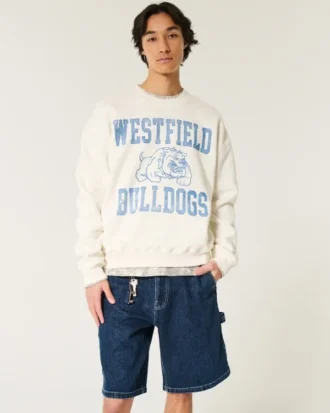 Pantalones cortos holgados de denim tipo pintor