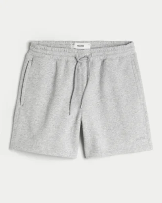 Pantalones cortos holgados de felpa hasta la mitad del muslo