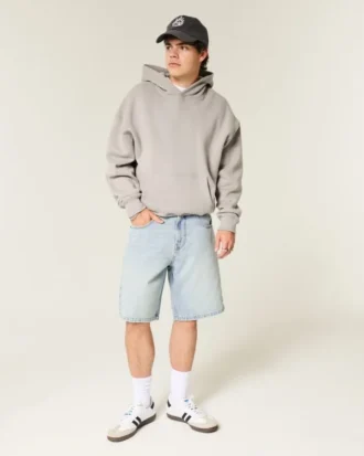 Pantalones cortos vaqueros holgados con estampado de estrellas
