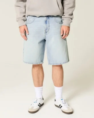 Pantalones cortos vaqueros holgados con estampado de estrellas