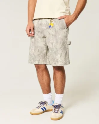 Pantalones cortos vaqueros holgados de camuflaje