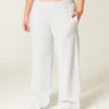 Pantalones de chándal anchos con estampado de lazo