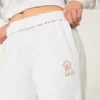 Pantalones de chándal anchos con estampado de perro