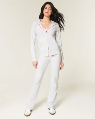 Pantalones de chándal bootcut con estampado gráfico 2001