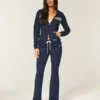 Pantalones de chándal bootcut con gráfico numérico