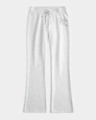 Pantalones de chándal bootcut con gráfico NYC