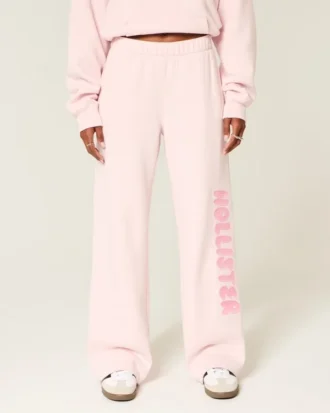 Pantalones de chándal con logo y pierna ancha