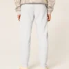 Pantalones de chándal de felpa con canalé relajado