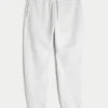 Pantalones de chándal de felpa con canalé relajado