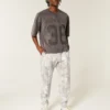 Pantalones de chándal de felpa con estampado de camuflaje