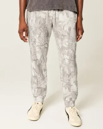 Pantalones de chándal de felpa con estampado de camuflaje