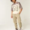 Pantalones de chándal de punto elástico