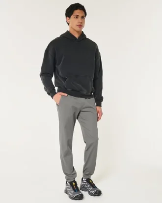 Pantalones de chándal de sarga relajados