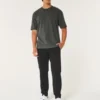 Pantalones de chándal de sarga relajados Pantalones de chándal de sarga relajados