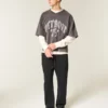 Pantalones de chándal holgados con bordado de araña