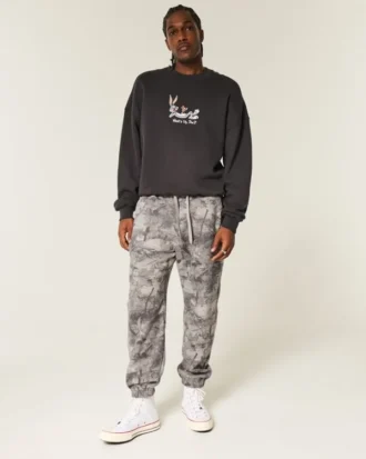Pantalones de chándal holgados con cordón