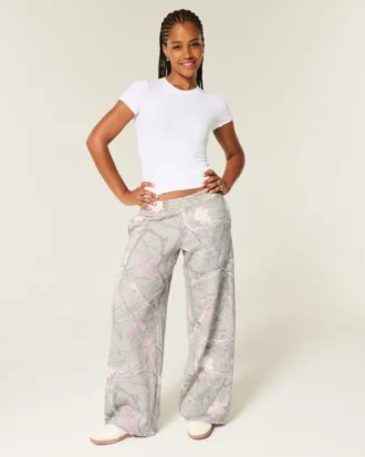 Pantalones de chándal holgados con estampado de camuflaje