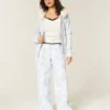 Pantalones de chándal holgados con estampado de camuflaje azul