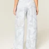 Pantalones de chándal holgados con estampado de camuflaje azul