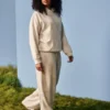 Pantalones de chándal holgados con estampado de cierva