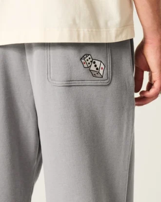 Pantalones de chándal holgados con estampado de dados