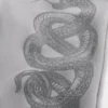 Pantalones de chándal holgados con estampado de doble serpiente