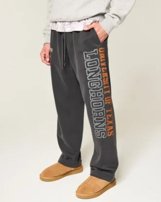Pantalones de chándal holgados con estampado de los Longhorns de la Universidad de Texas en Austin