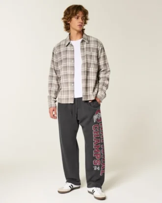 Pantalones de chándal holgados con estampado gráfico de los Buckeyes de la Universidad Estatal de Ohio