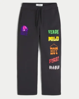 Pantalones de chándal holgados con estampado Hollister x Taco Bell