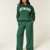Pantalones de chándal holgados con gráfico Senior