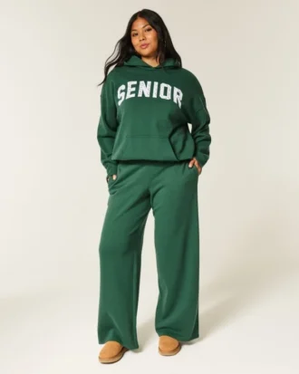 Pantalones de chándal holgados con gráfico Senior