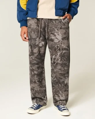 Pantalones de chándal holgados de camuflaje
