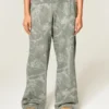 Pantalones de chándal holgados Olive Camo