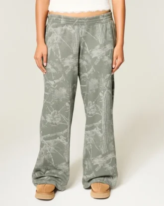 Pantalones de chándal holgados Olive Camo