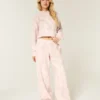 Pantalones de chándal holgados rosa camuflaje