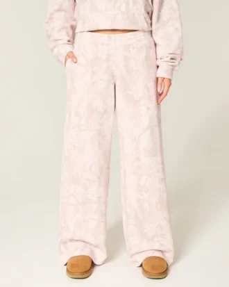 Pantalones de chándal holgados rosa camuflaje