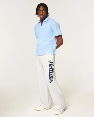 Pantalones de chándal superanchos con gráfico del logotipo Vault Release