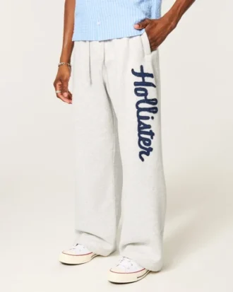 Pantalones de chándal superanchos con gráfico del logotipo Vault Release
