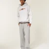 Pantalones de chándal superholgados con estampado de Los Ángeles y bolsillo trasero