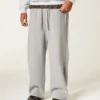 Pantalones de chándal superholgados con estampado de Los Ángeles y bolsillo trasero