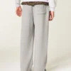 Pantalones de chándal superholgados con estampado de Los Ángeles y bolsillo trasero