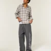 Pantalones de chándal superholgados con gráfico de doble llama