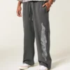 Pantalones de chándal superholgados con gráfico de doble llama