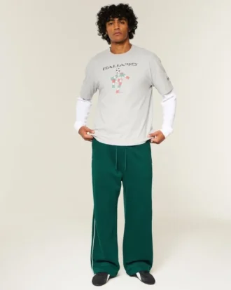 Pantalones de chándal superholgados con ribetes