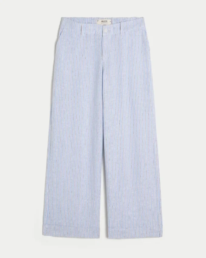 Pantalones de cintura baja y pierna ancha Livvy de Hollister